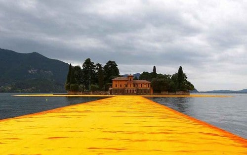 Floating Piers on lake Iseo 2016