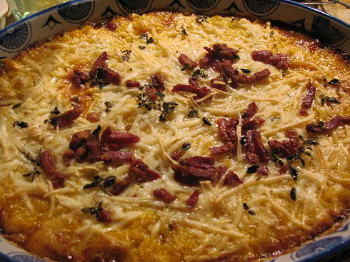 Polenta alla Carbonara from Trentino