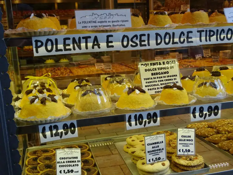 Polenta e osei from Bergamo (sweet polenta)
