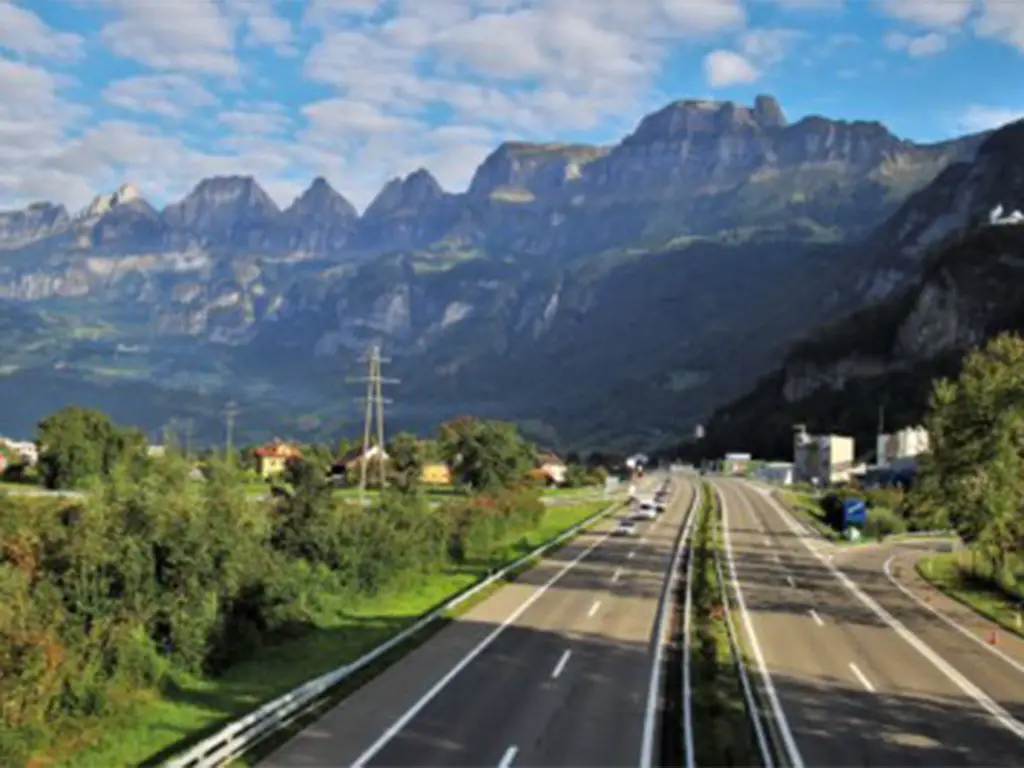driving on the highway in Italy