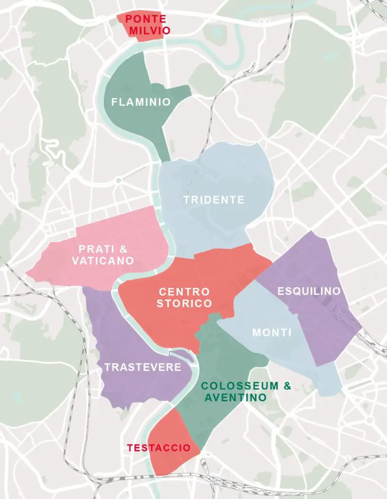 Rome Neighborhoods Map