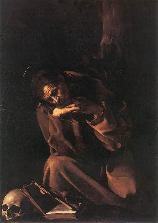 Saint Francis Contemplation by Caravaggio, Cremona, italy