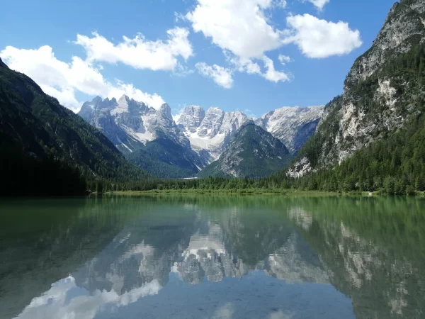 Lavaredo Three Peaks on Lake Landro