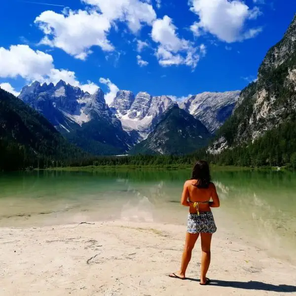 Lavaredo Three Peaks on Lake Landro