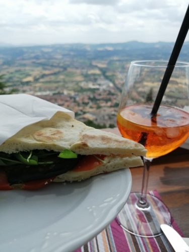 Crescia typical food of Gubbio